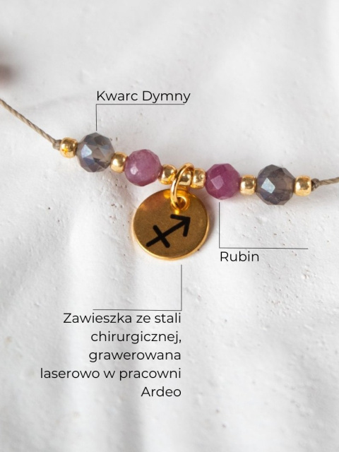 bransoletka zodiakalna, biżuteria astrologiczna, kamienie zodiakalne, bransoletka na sznurku, talizman zodiakalny